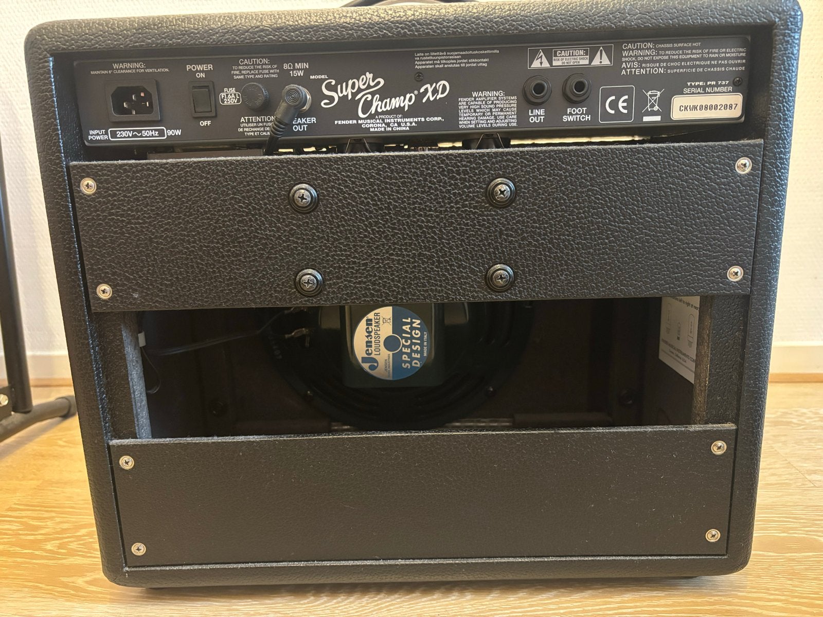 Fender Super Champ XD met Jensen P10Q speaker en footswitch, Muziek en Instrumenten, Ophalen, Gebruikt, Gitaar, Minder dan 50 watt