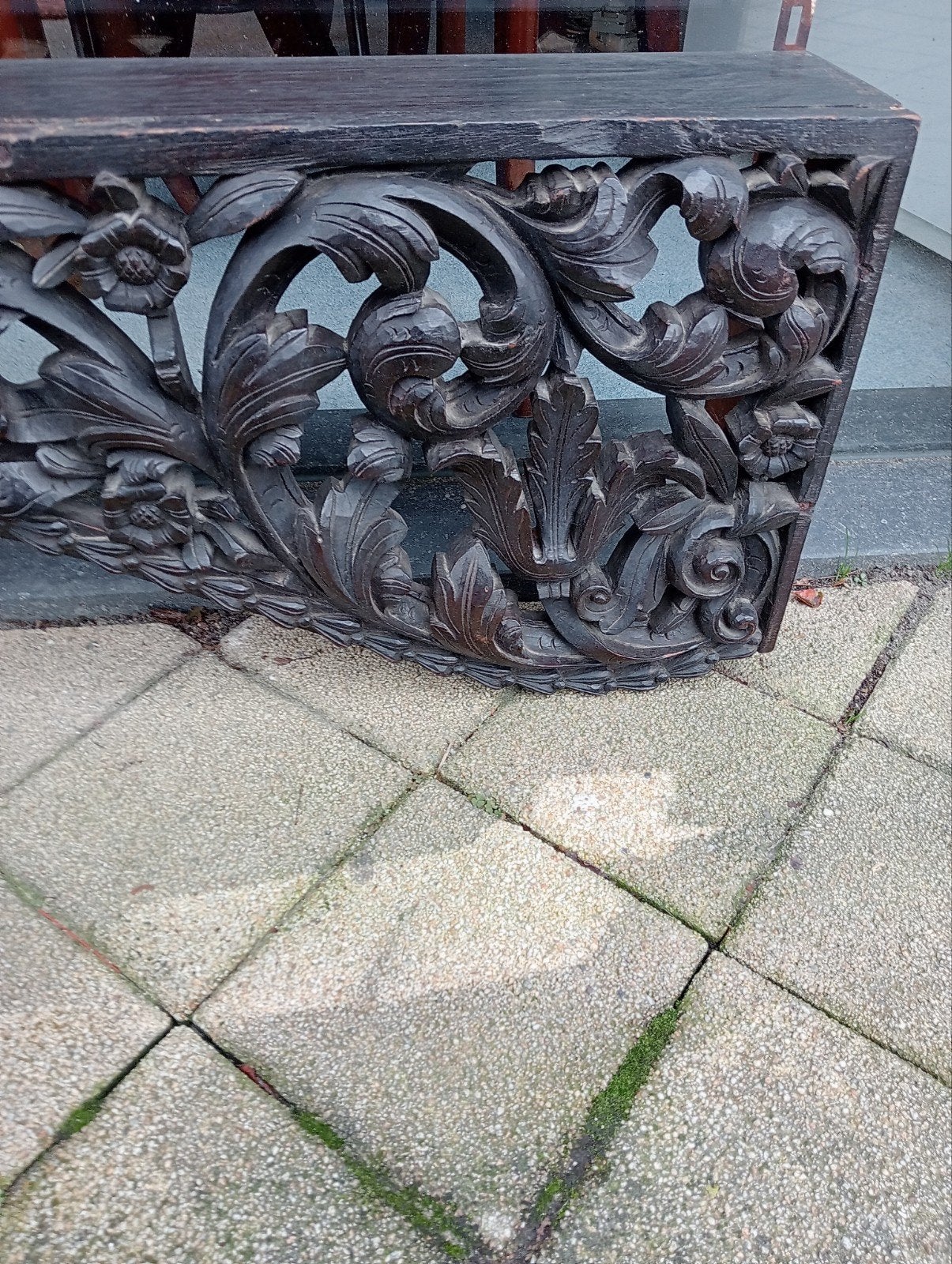 Antiek gesneden houten paneel - Decoratief ornament, Antiek en Kunst, Ophalen of Verzenden