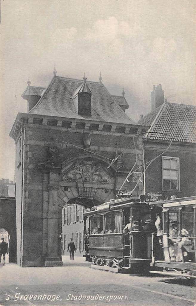 's-Gravenhage Stadhouderspoort HTM Tram, Ophalen of Verzenden, Voor 1920, Ongelopen, Zuid-Holland