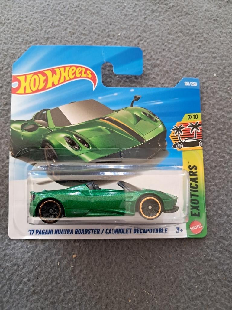 Hot Wheels '17 Pagani Huayra Roadster groen nieuw ovp, Ophalen of Verzenden, Nieuw, Auto