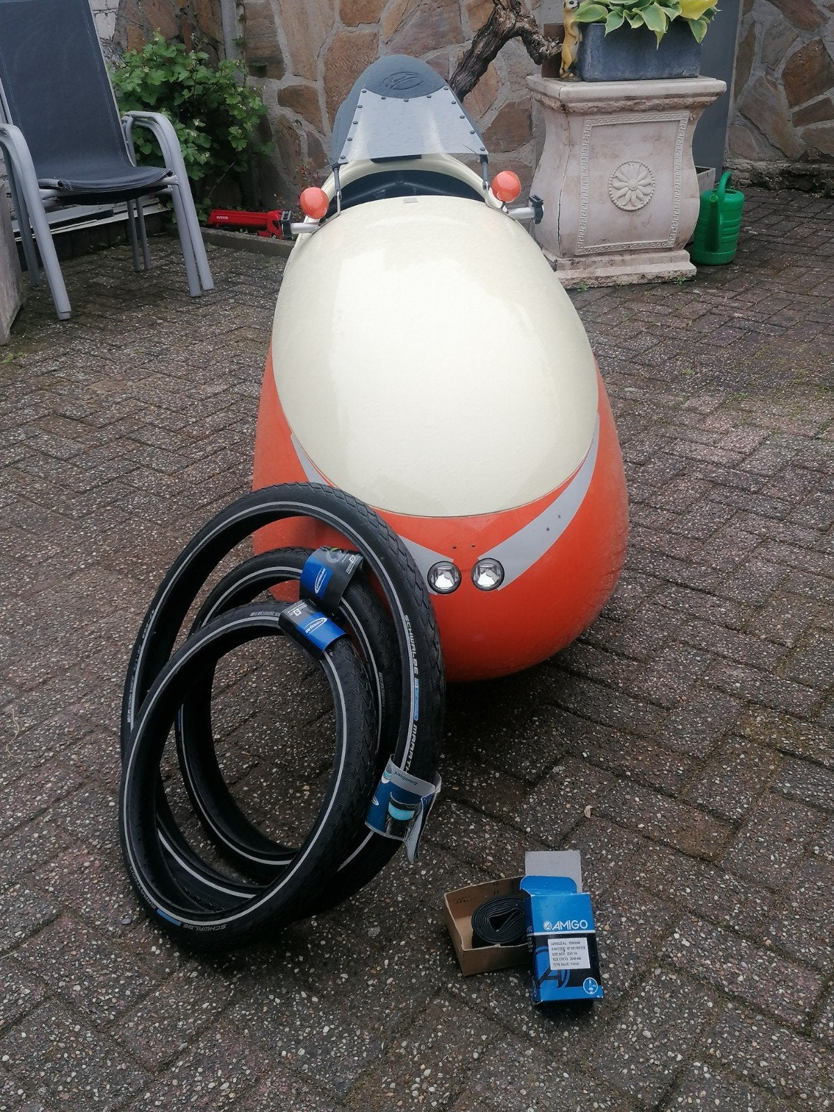 Velomobiel., Ophalen