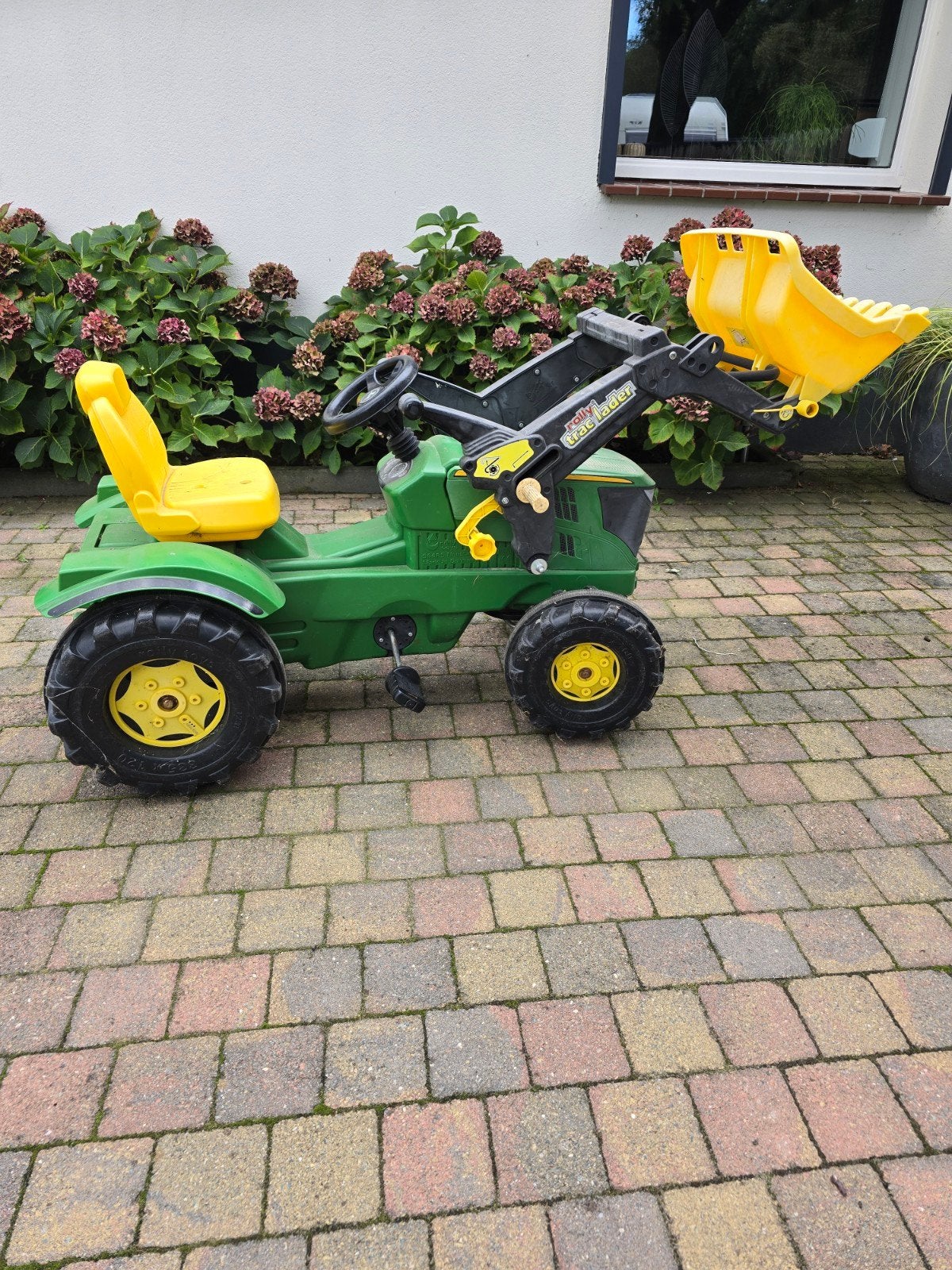 John Deere traptractor met voorlader, Ophalen, Gebruikt