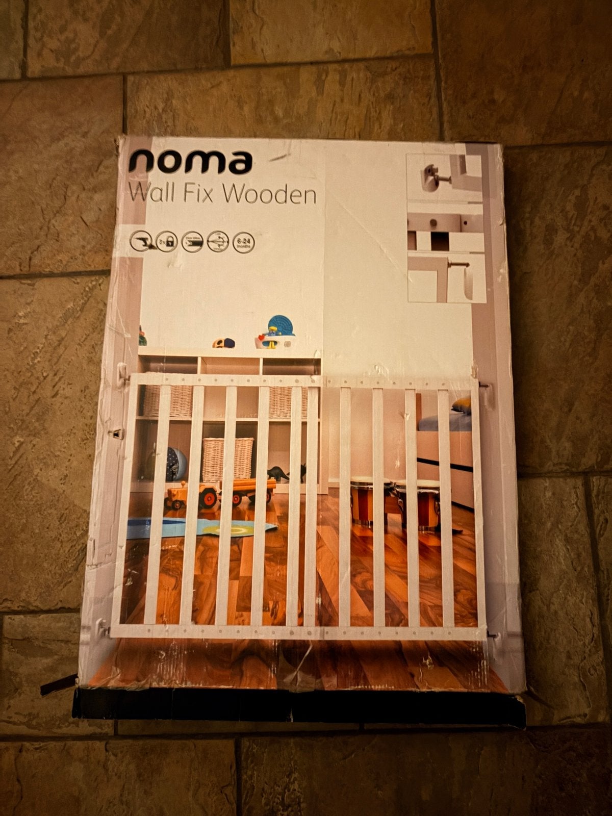 Noma Wall Fix Wooden Veiligheidshekje - Nieuw, Ophalen, Nieuw, Schroefhekje, Hout