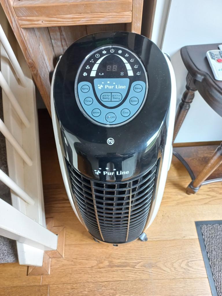 Purline airco met afstandsbediening, Ophalen, Minder dan 60 m³, 3 snelheden of meer, Zo goed als nieuw