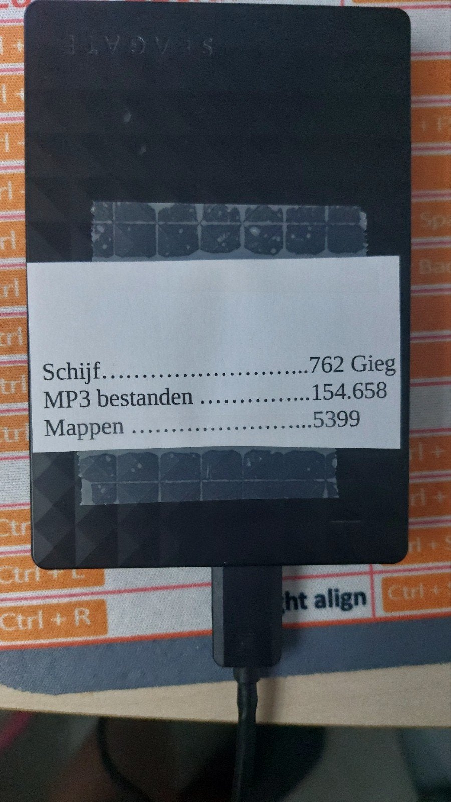 Seagate externe muziek schijf 1TB, Computers en Software, HDD, Refurbished, Ophalen of Verzenden, 1TB