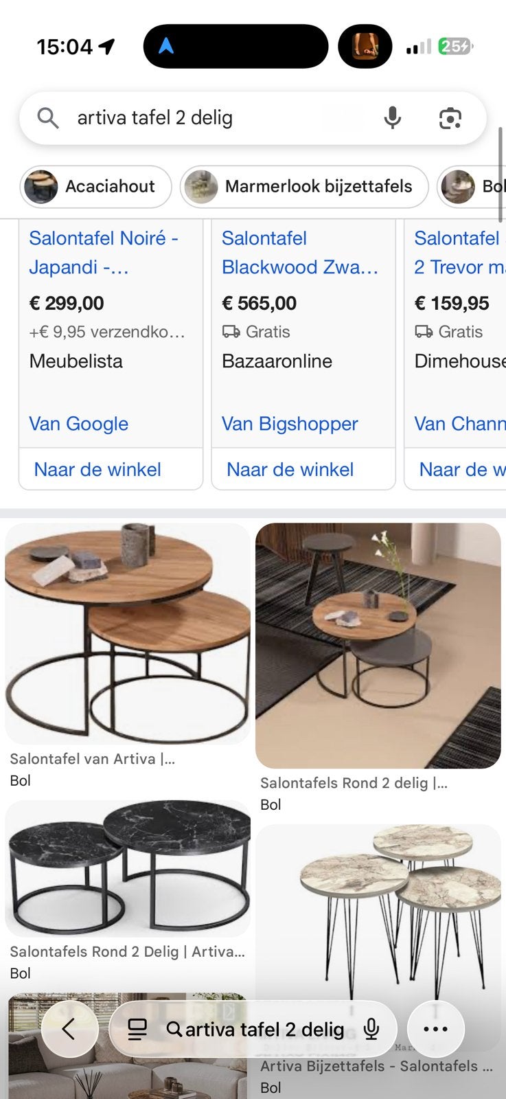 GRATIS partij RETOUR SALONTAFELS!!! Hout rest, 45 tot 60 cm, Metaal of Aluminium, Rond, Zo goed als nieuw