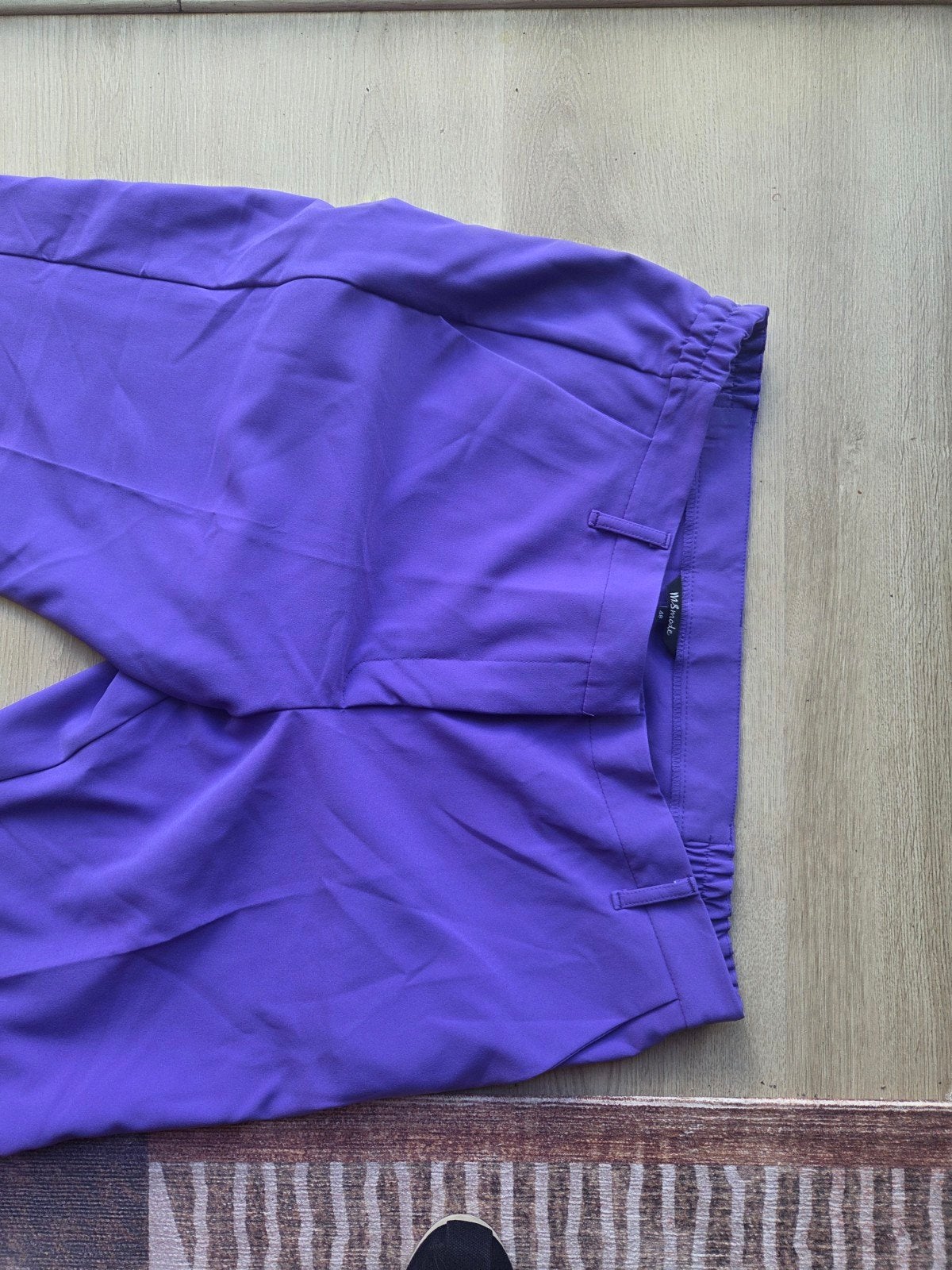 Mooie paarse pantalon broek van MS Mode, m&s mode, maat 48, Paars, Maat 46/48 (XL) of groter, Ophalen of Verzenden, Zo goed als nieuw