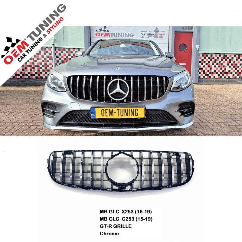Grille geschikt voor GLC SUV X253 & COUPE C253 | GT-R Chrome