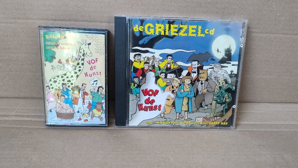 Muziekcassette VOF de Kunst - Dikkertje Dap en De Griezel CD, Cd's en Dvd's, 2 t/m 25 bandjes, Kinderen en Jeugd, Ophalen of Verzenden