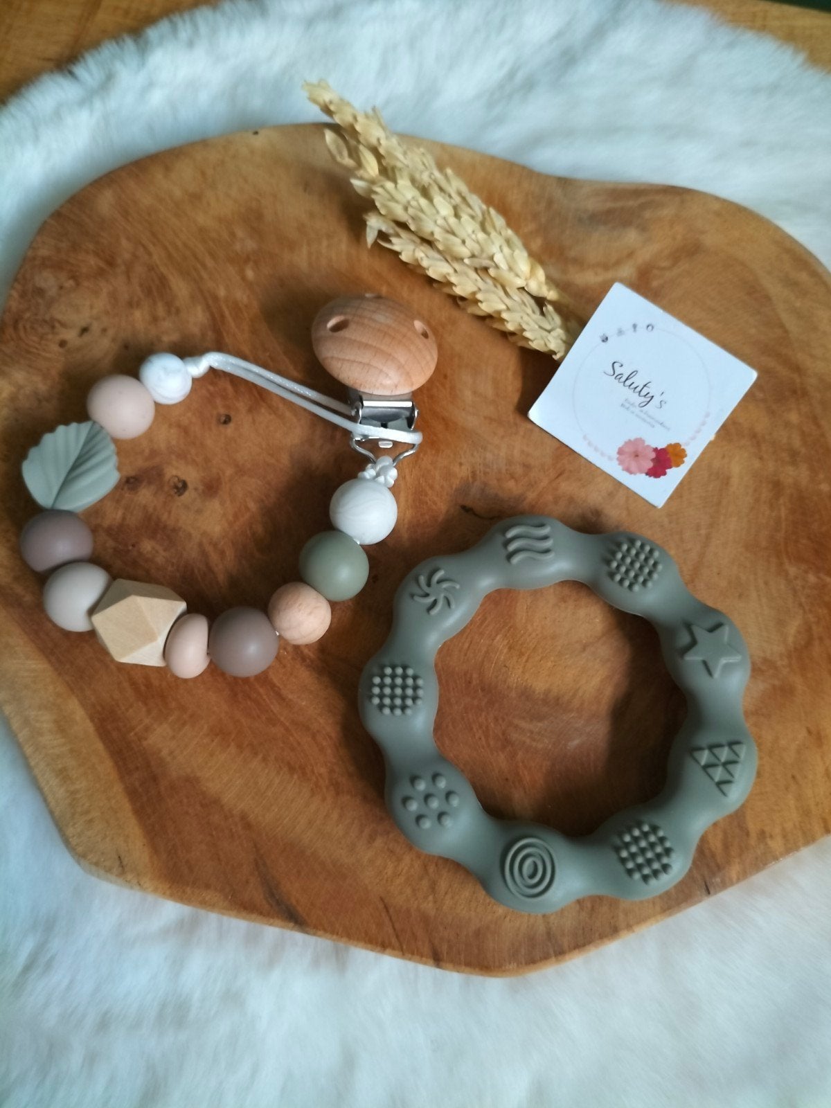 Nieuw • Kraamcadeautje • Speenkoord & bijtring, Kraamcadeau, Salutys kinder- en kraamcadeaus, Nieuw, Ophalen of Verzenden
