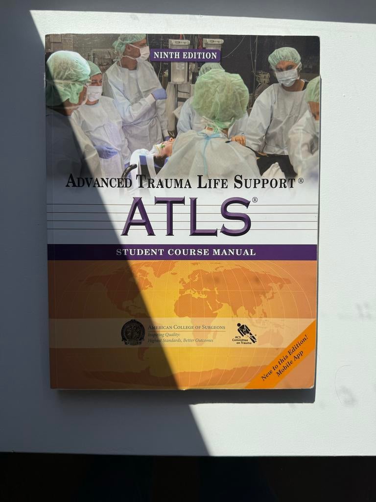 ATLS Student Course Manual - Negende Editie, Boeken, Ophalen of Verzenden, Beta, Gelezen, WO