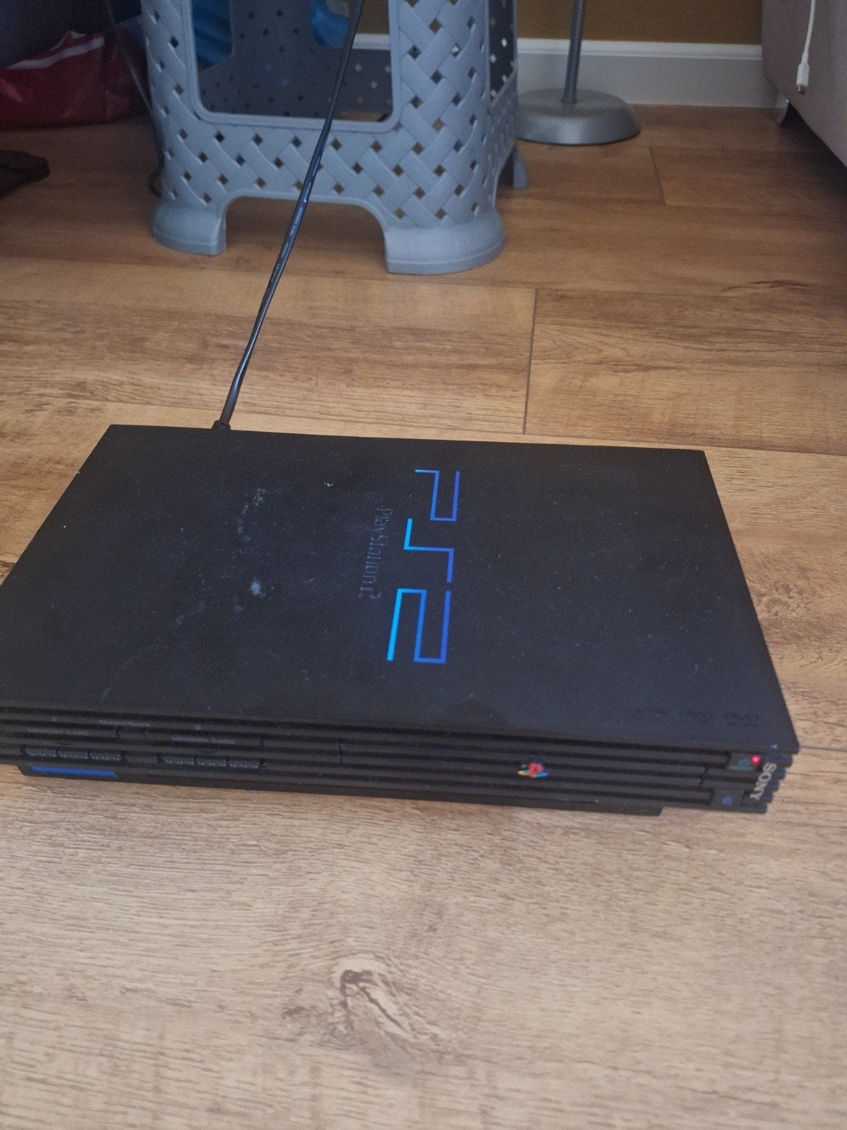 Sony PlayStation 2 (PS2) Slim - Zwart met controller, Gebruikt, Zwart, Ophalen of Verzenden, Met 1 controller