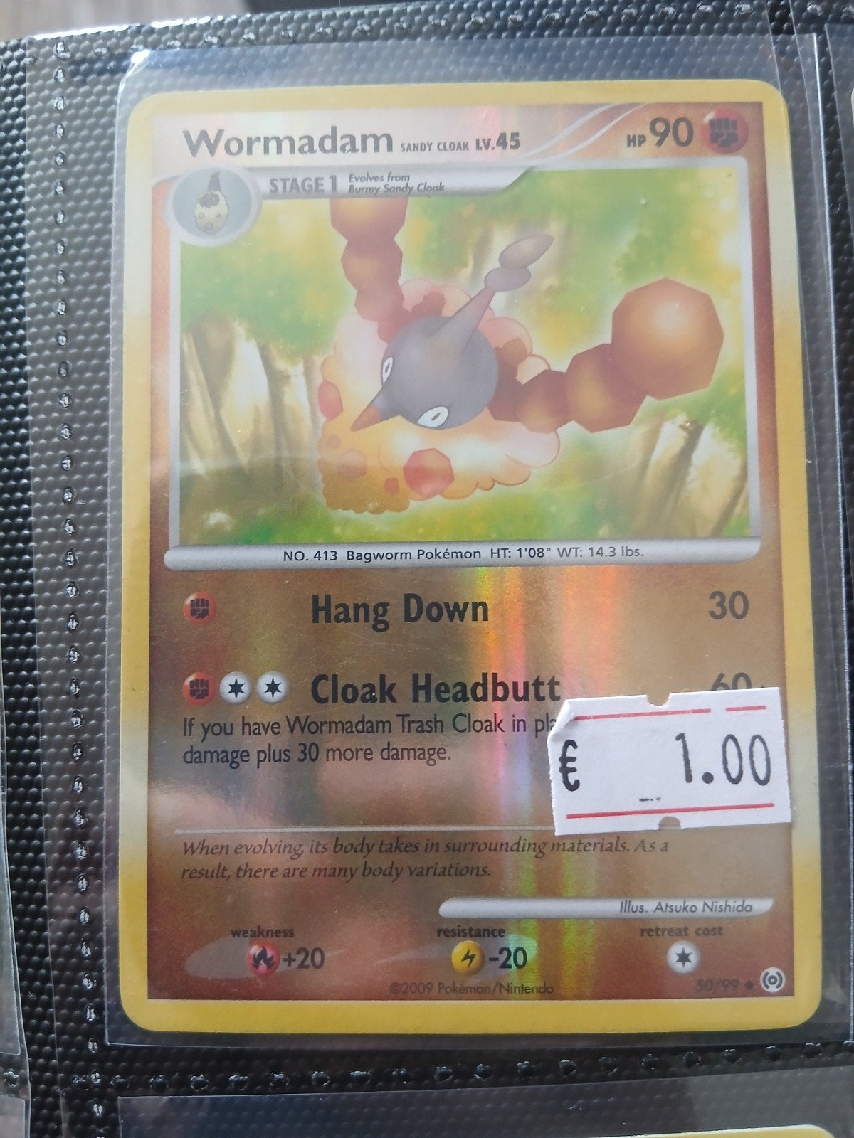 Wormadam Sandy Cloak Lv.45 Reverse Holo - Arceus, Ophalen of Verzenden, Gebruikt, Losse kaart, Foil