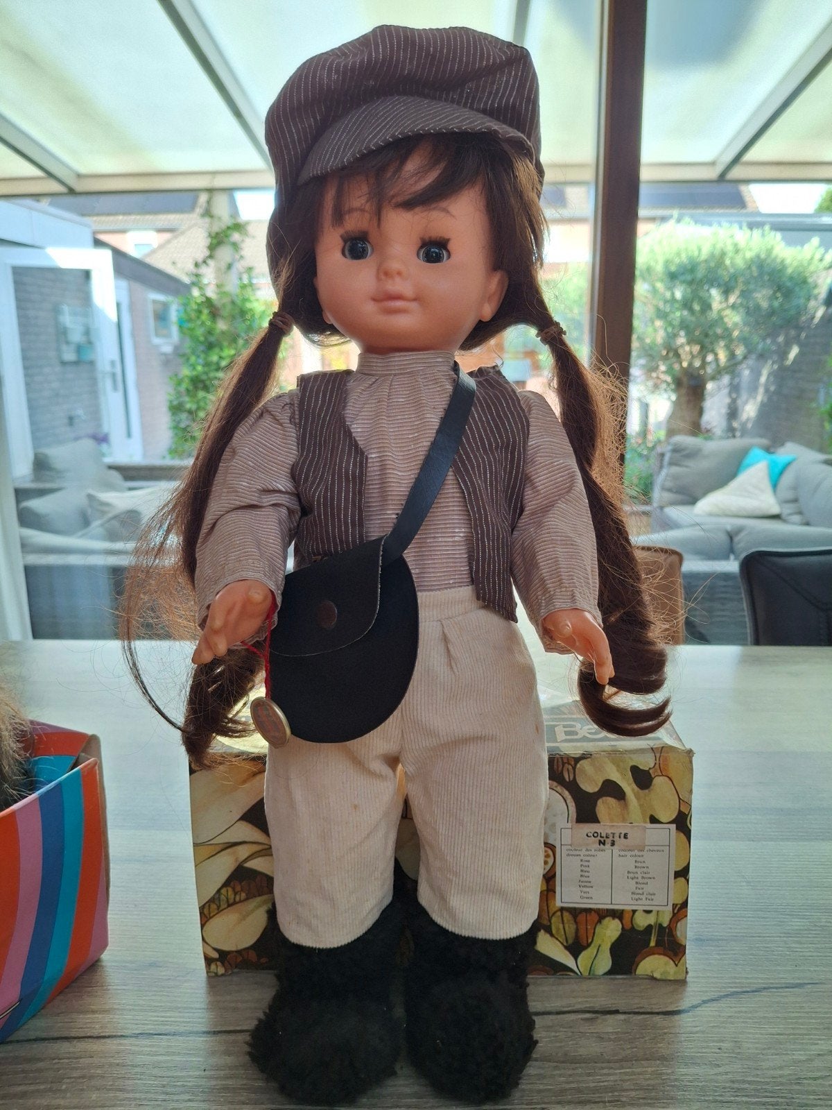 Vintage Zapf Creation pop 50 cm groot met originele kleding, Ophalen of Verzenden, Gebruikt, Overige typen