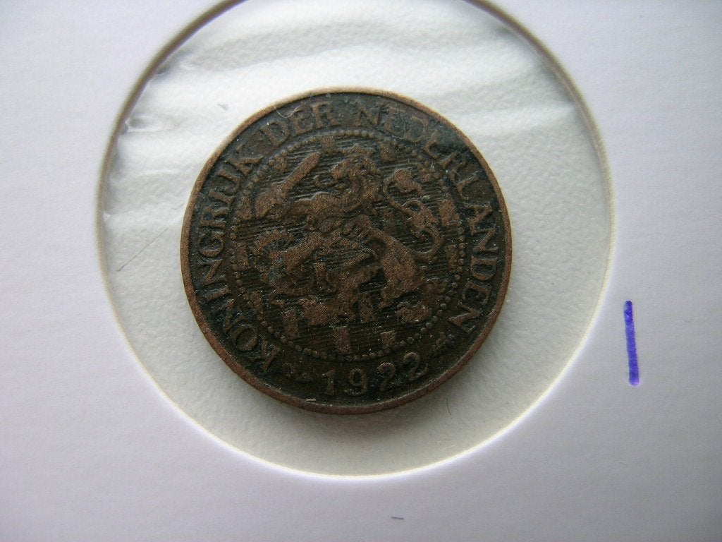 Cent 1922 (nr 1), Postzegels en Munten, Munten | Nederland, Ophalen of Verzenden, Koningin Wilhelmina, 1 cent, Losse munt