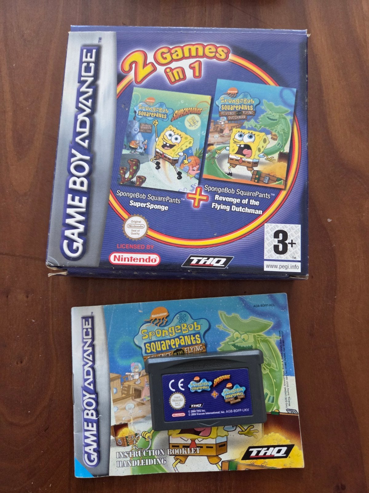 SpongeBob Game Boy Advance Spel met handleiding en doos, Avontuur en Actie, 1 speler, Ophalen of Verzenden, Zo goed als nieuw