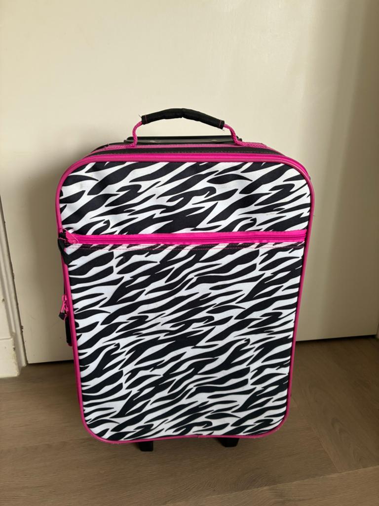 Leuke zebra trolley, Ophalen, Gebruikt, Hard kunststof, Minder dan 50 cm