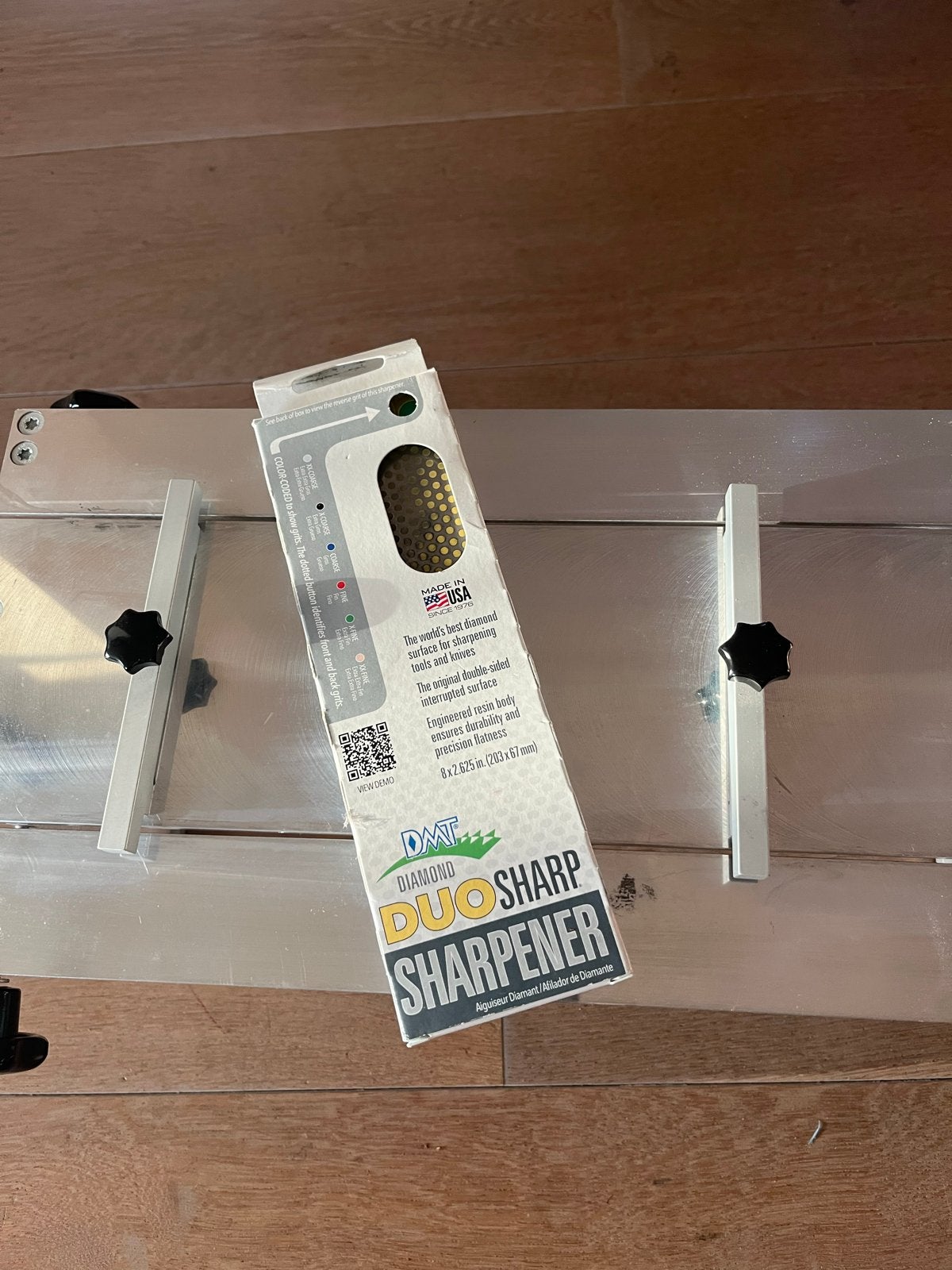 Slijptafel met DMT DuoSharp slijpsteen voor schaatsen, Ophalen of Verzenden, Gebruikt, Snijgereedschap, Overige merken