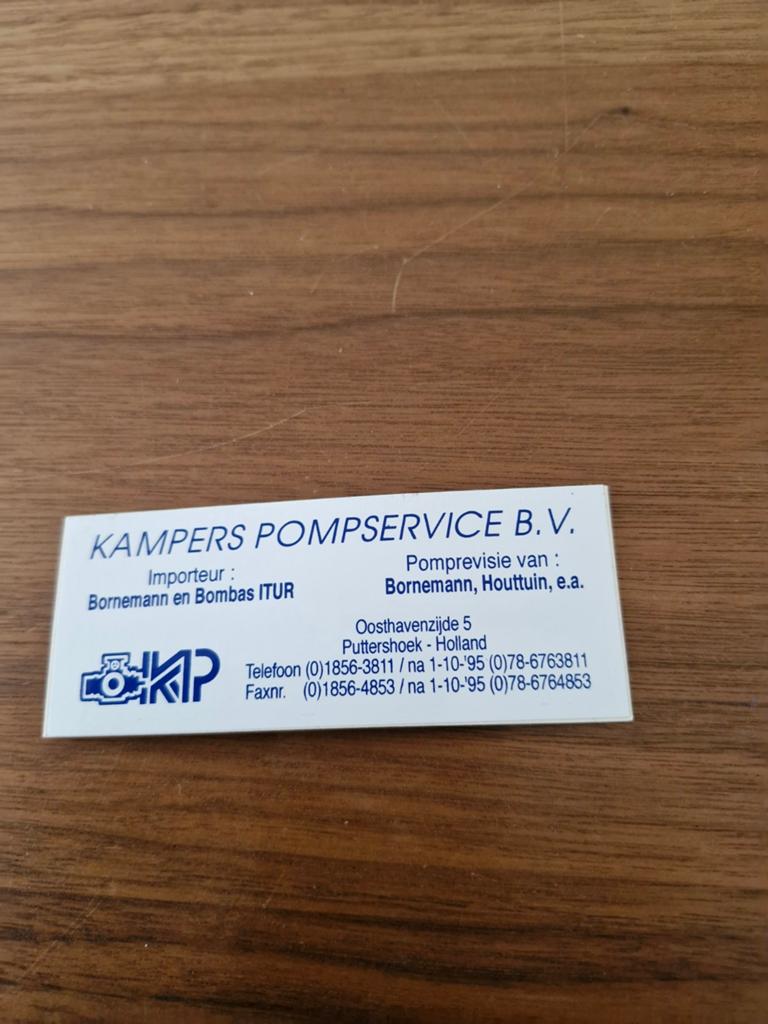 7426 Vintage Kamper Pompservice sticker, Verzamelen, Ophalen of Verzenden, Nieuw, Bedrijf of Vereniging