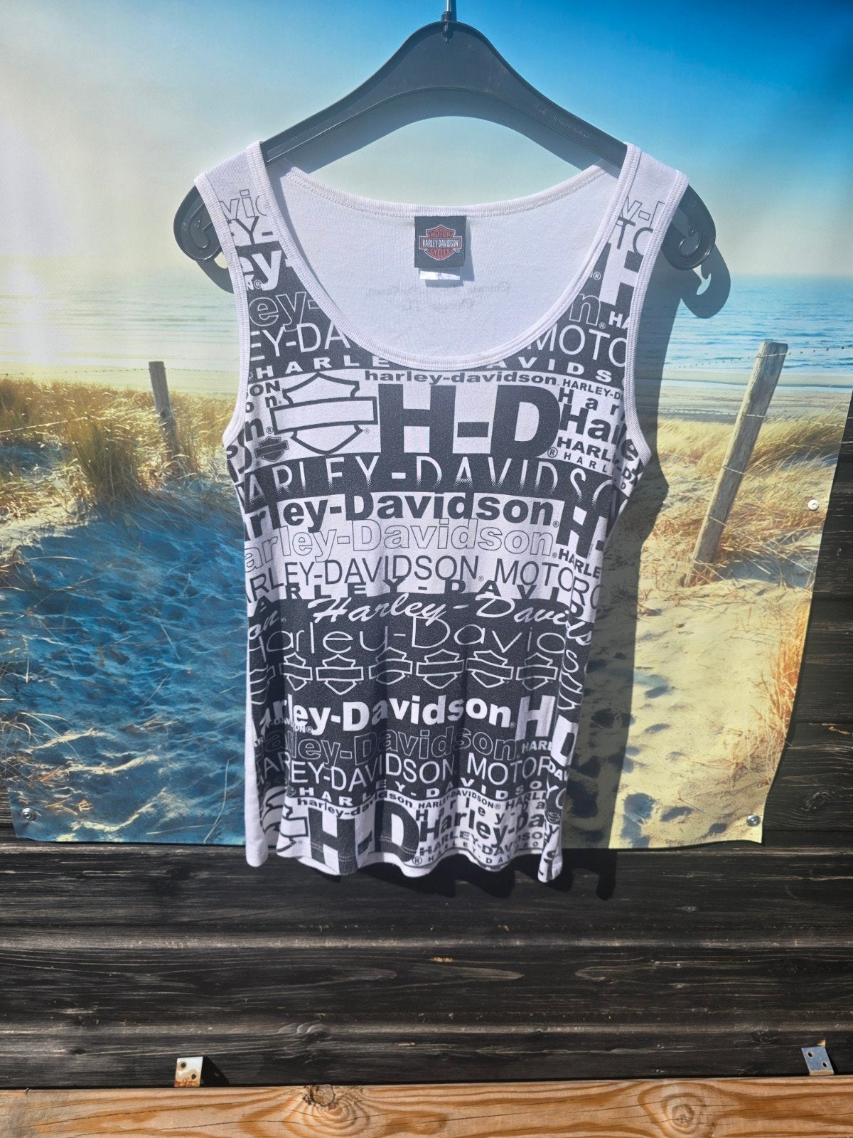 Harley-Davidson Tanktop Zwart/Wit Maat M, Maat 38/40 (M), Zwart, Ophalen of Verzenden, Zo goed als nieuw