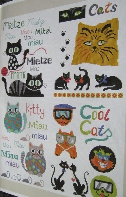 Borduurpatroon  Merklap Poes Kat nr 8277, Verzenden, Nieuw, Handborduren, Patroon