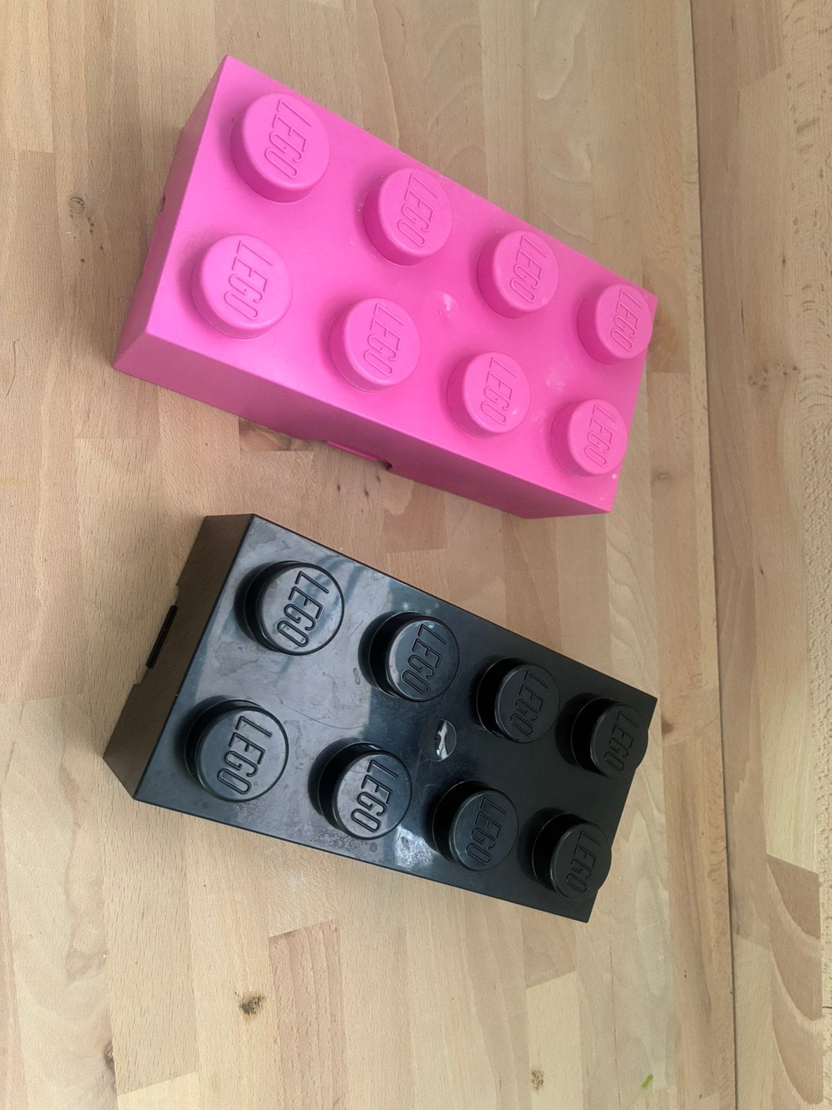 Lego opbergbox lunch box roze en zwart set van 2, Lego, Accessoire, Ophalen of Verzenden, Compleet