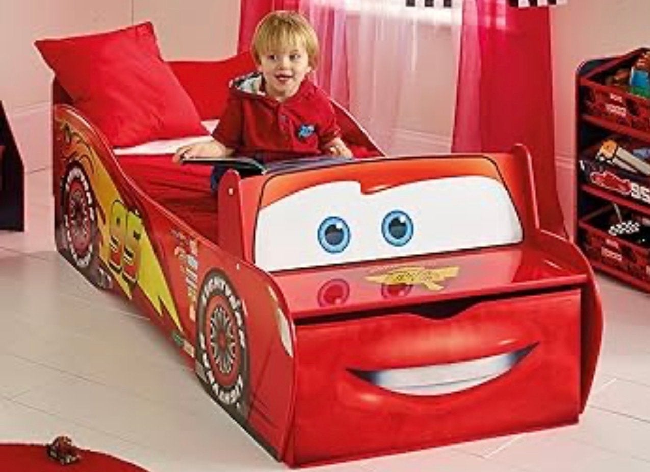 Cars peuterbed 140x70 - Bliksem McQueen, Ophalen of Verzenden, Gebruikt, 140 tot 160 cm, 70 tot 85 cm