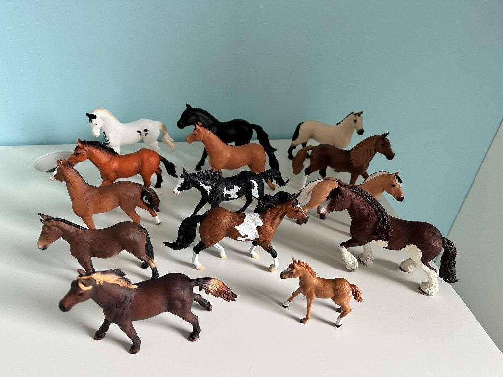 14 stuks originele Schleich paarden, Kinderen en Baby's, Speelgoed | Overig, Ophalen of Verzenden, Zo goed als nieuw, Jongen of Meisje