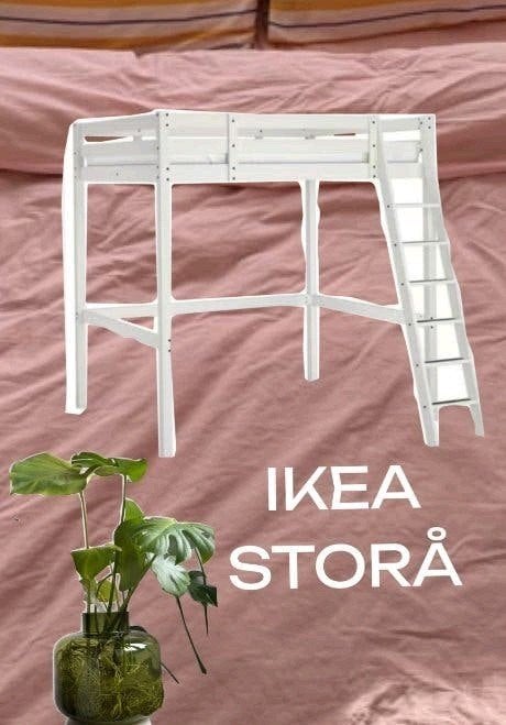 IKEA STORÅ hoogslaper wit, Ophalen, Hoogslaper, 210 cm, Zo goed als nieuw