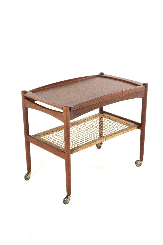 Poul Hundevad trolley met los dienblad vintage Deens, Huis en Inrichting, Tafels | Sidetables, 50 tot 100 cm, -, -, Scandinavisch