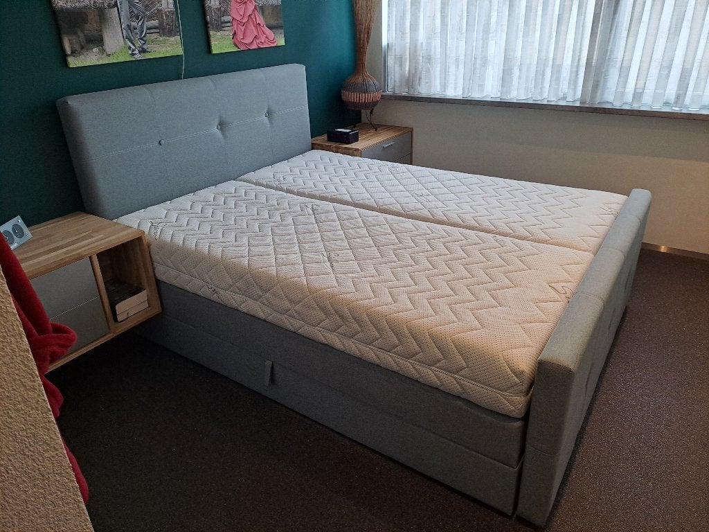 2 persoons boxspring met opbergruimte, Ophalen, Gebruikt, Tweepersoons, 200 cm