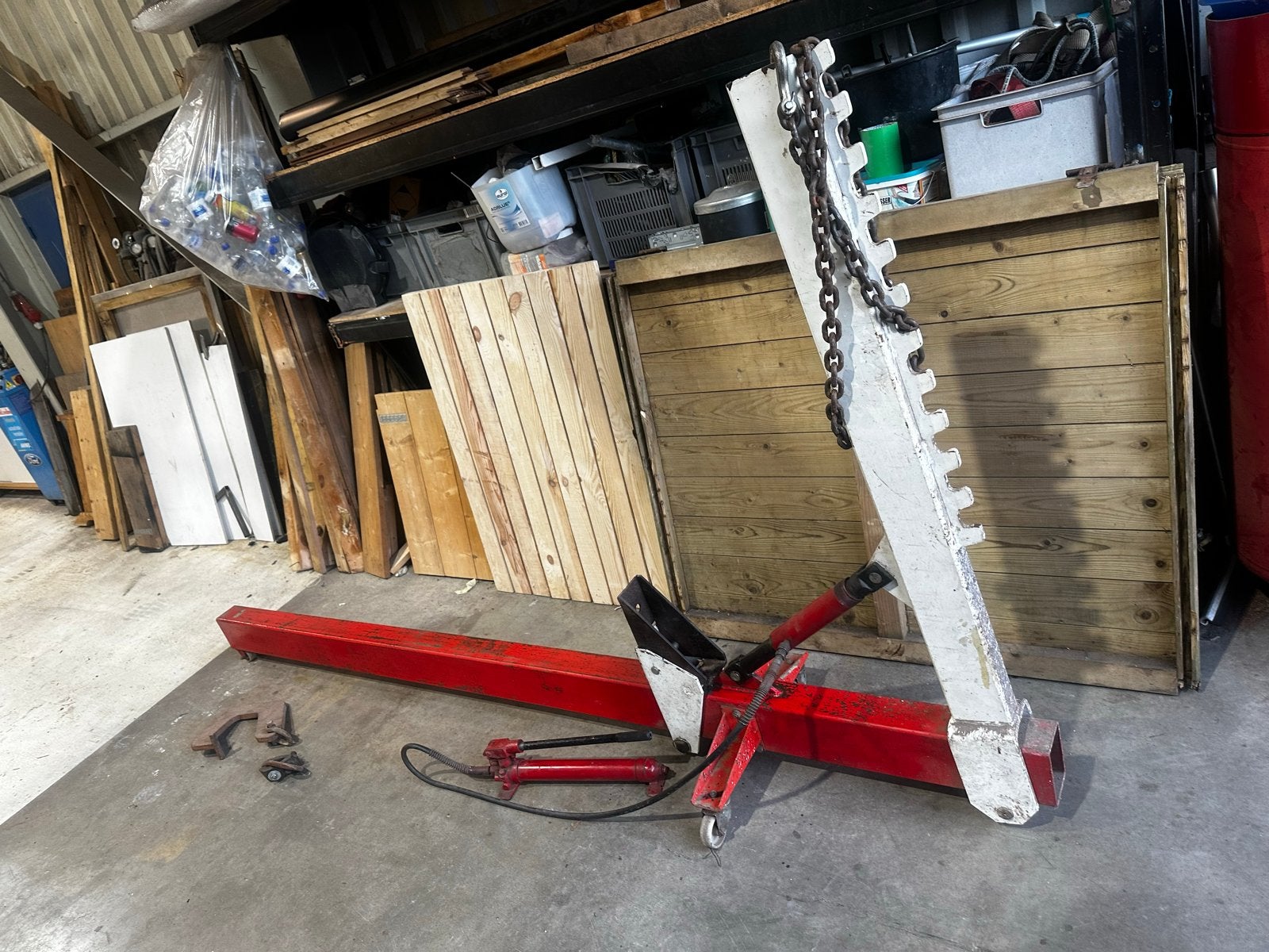 5 ton trekbalk voor autoschade reparatie, Auto diversen, Autogereedschap, Ophalen, Gebruikt