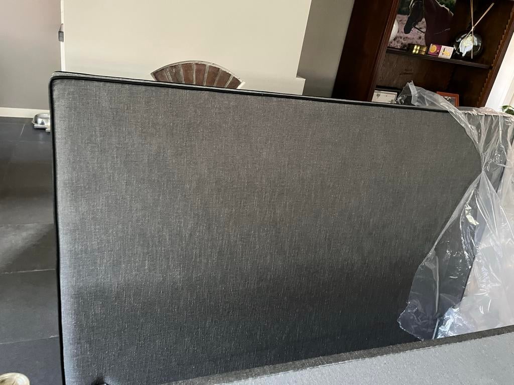 Serta Classico hoofdbord 160x200 grijs, onbeschadigd, Tweepersoons, Ophalen of Verzenden, Zo goed als nieuw, 200 cm