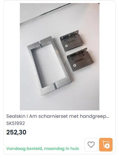 Sealskin IAM douchedeur scharnieren en greep Chroom nieuw, Ophalen of Verzenden, Nieuw, Chroom, Douche
