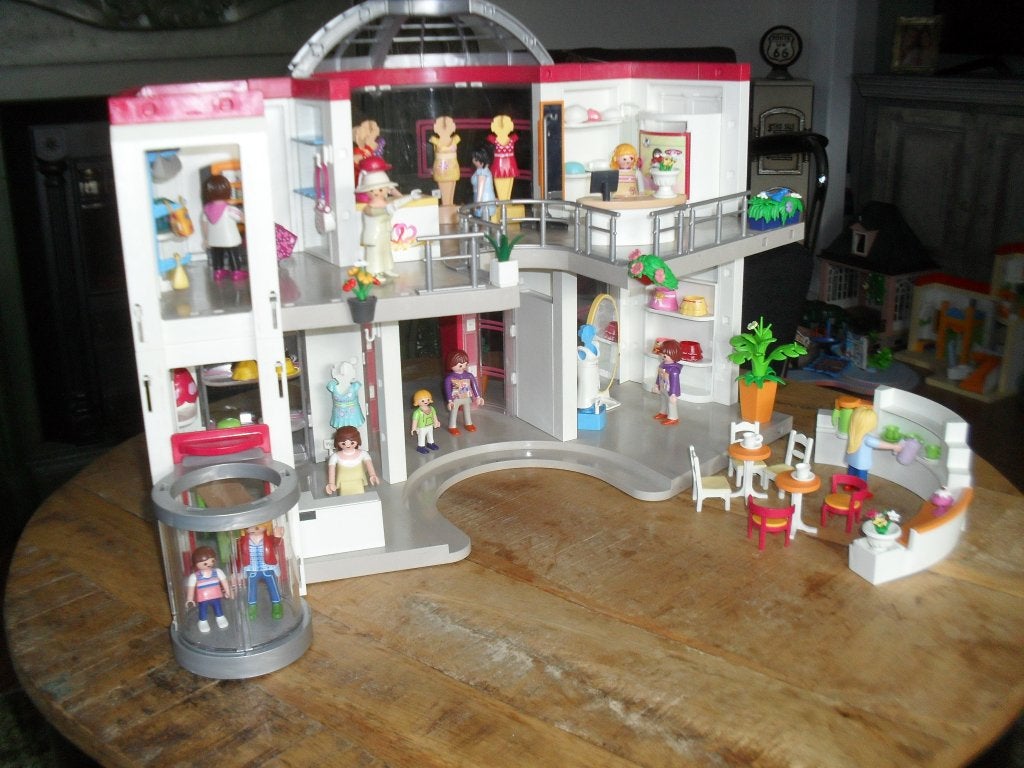 Playmobil winkelcentrum met lift setje no 23, Ophalen of Verzenden, Zo goed als nieuw