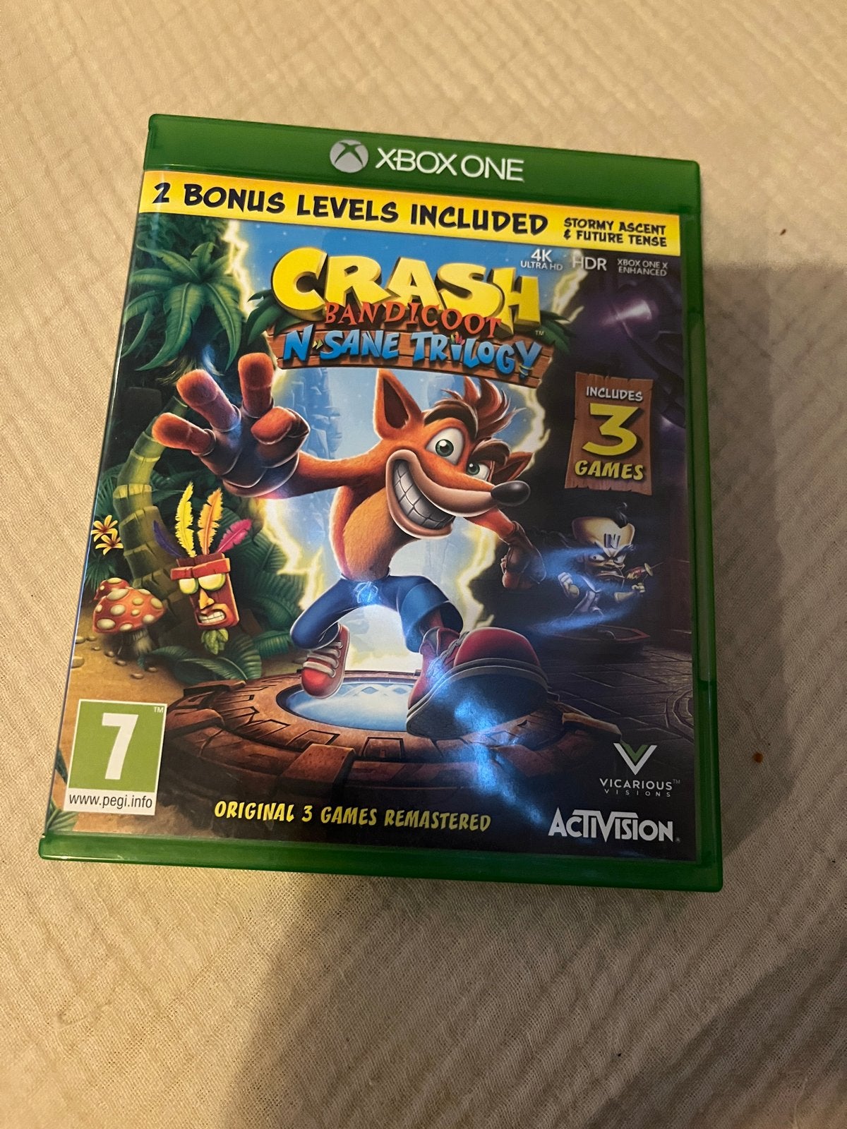 Crash Bandicoot N. Sane Trilogy Xbox One, Spelcomputers en Games, Gebruikt, 1 speler, Ophalen of Verzenden, Platform