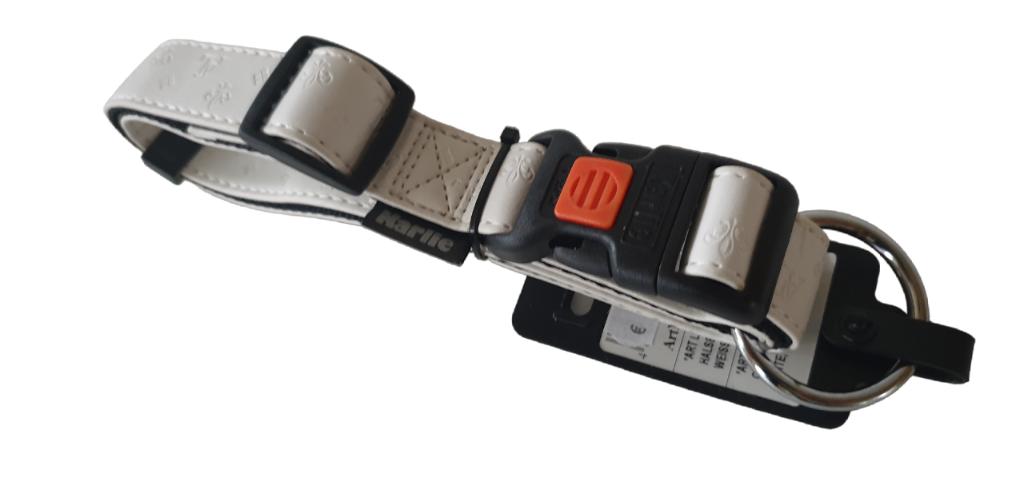 KARLIE Art Leather Plus Halsband Wit L Nek 45-65 cm KOOPJE!, Ophalen of Verzenden, Nieuw