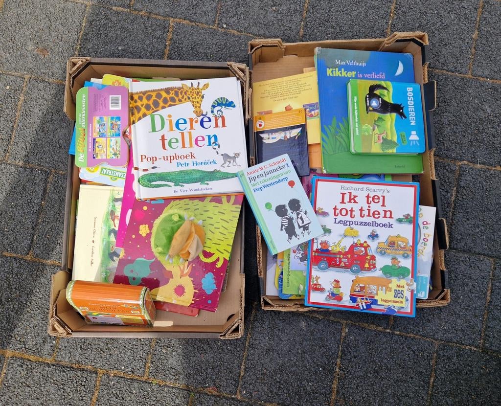 Grote doos vol leuke kinderboeken - diverse titels, Ophalen of Verzenden, Gelezen, Fictie algemeen