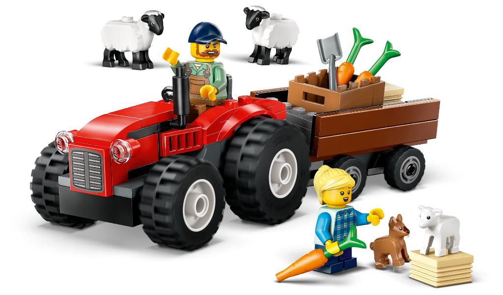 LEGO City 60461 Rode Tractor met Aanhanger en Schapen 116dlg, Ophalen of Verzenden, Nieuw, Complete set, Lego