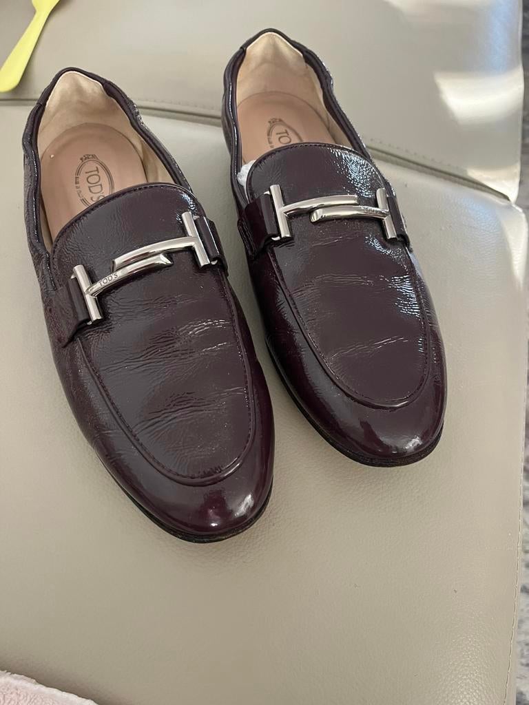 Tods origineel leren schoenen 38 als nieuw !, Bruin, Instappers, Ophalen of Verzenden, Zo goed als nieuw