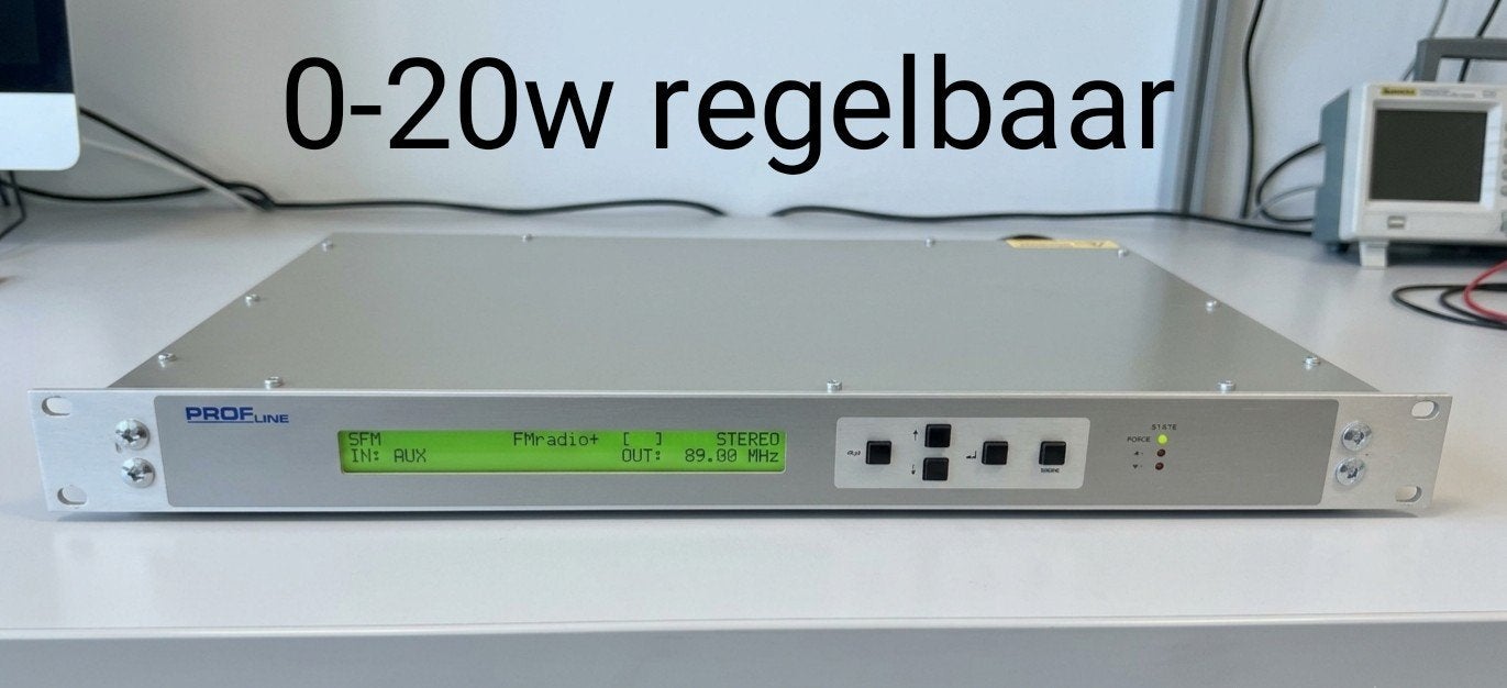 0-20w regelbaar - Profline Stuurzender PLL FM / ON-OFF 230v, Ophalen of Verzenden, Zender