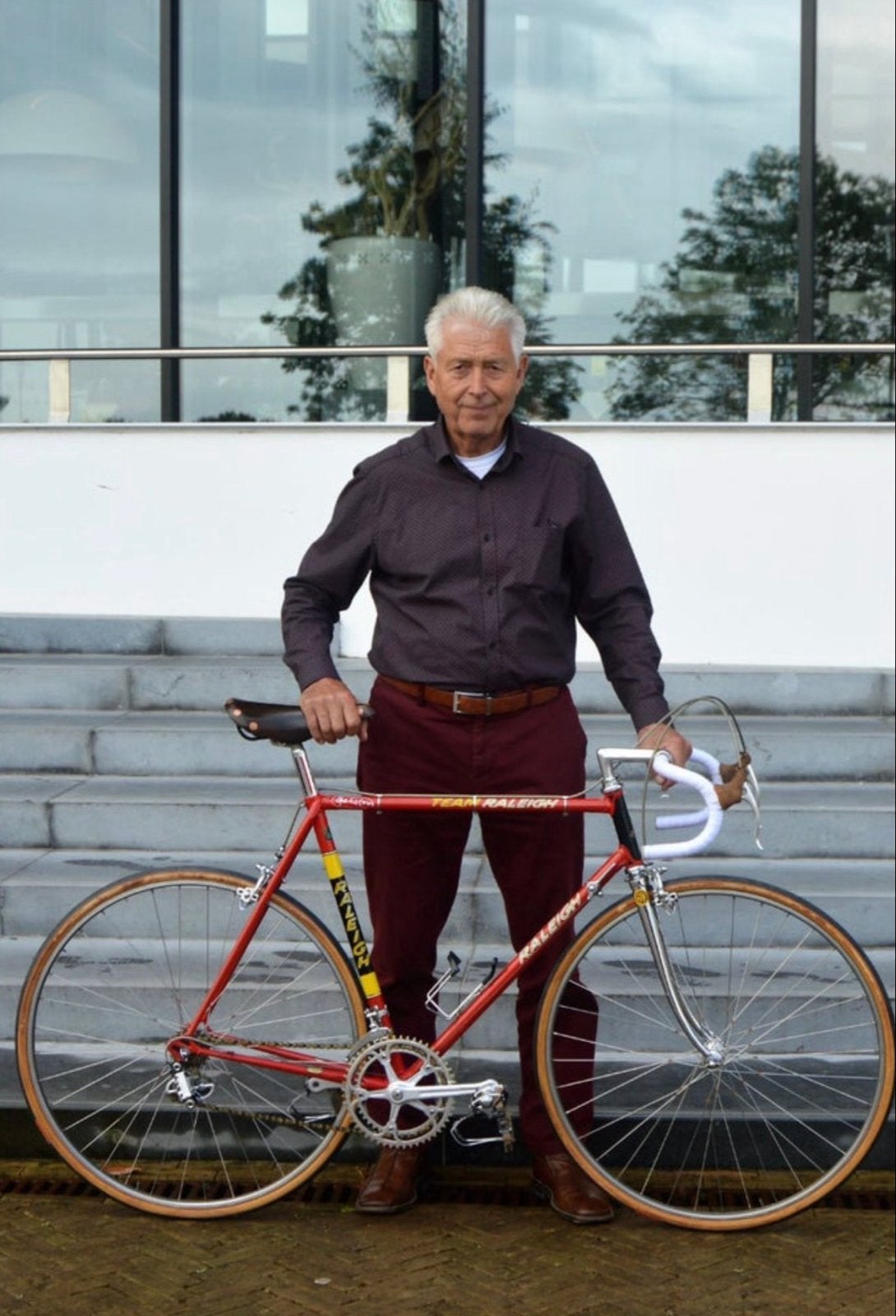 Brooks ti raleigh gesigneerd door Gerben Karstens - Raleigh, Gebruikt, Leer, Ophalen of Verzenden, Zadel