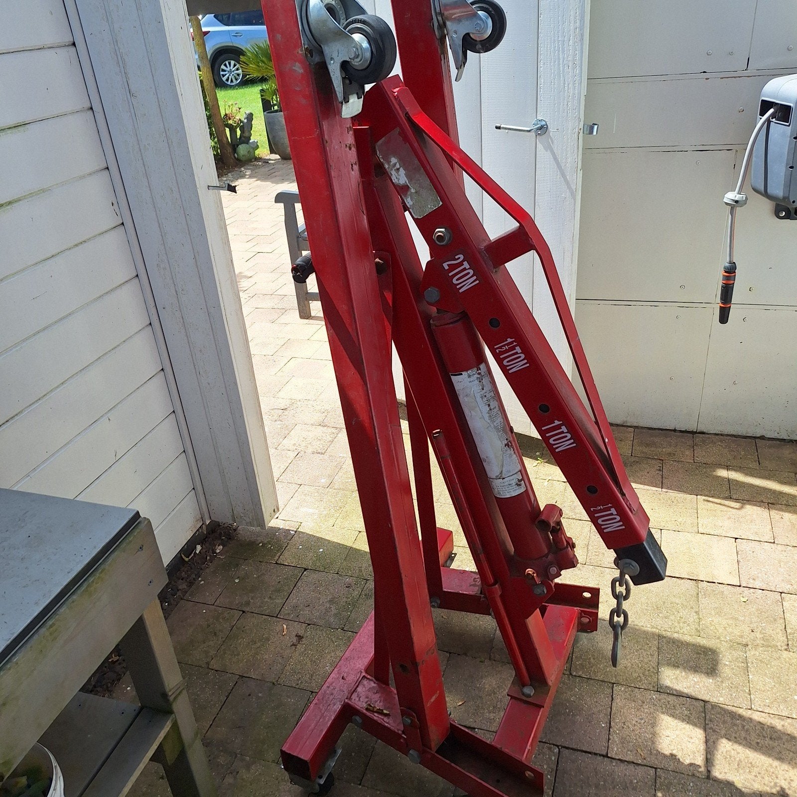 Te koop garage takel, Ophalen