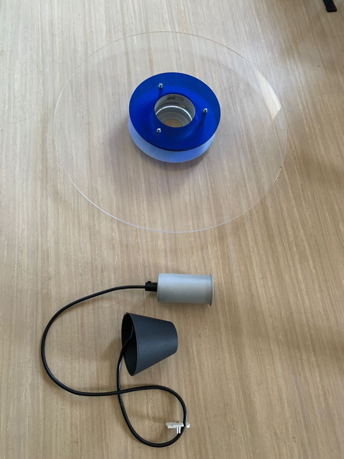 IKEA Vintage hanglamp - T712 cirkel, Huis en Inrichting, Lampen | Hanglampen, Ophalen, Zo goed als nieuw, Kunststof, E27 (groot)