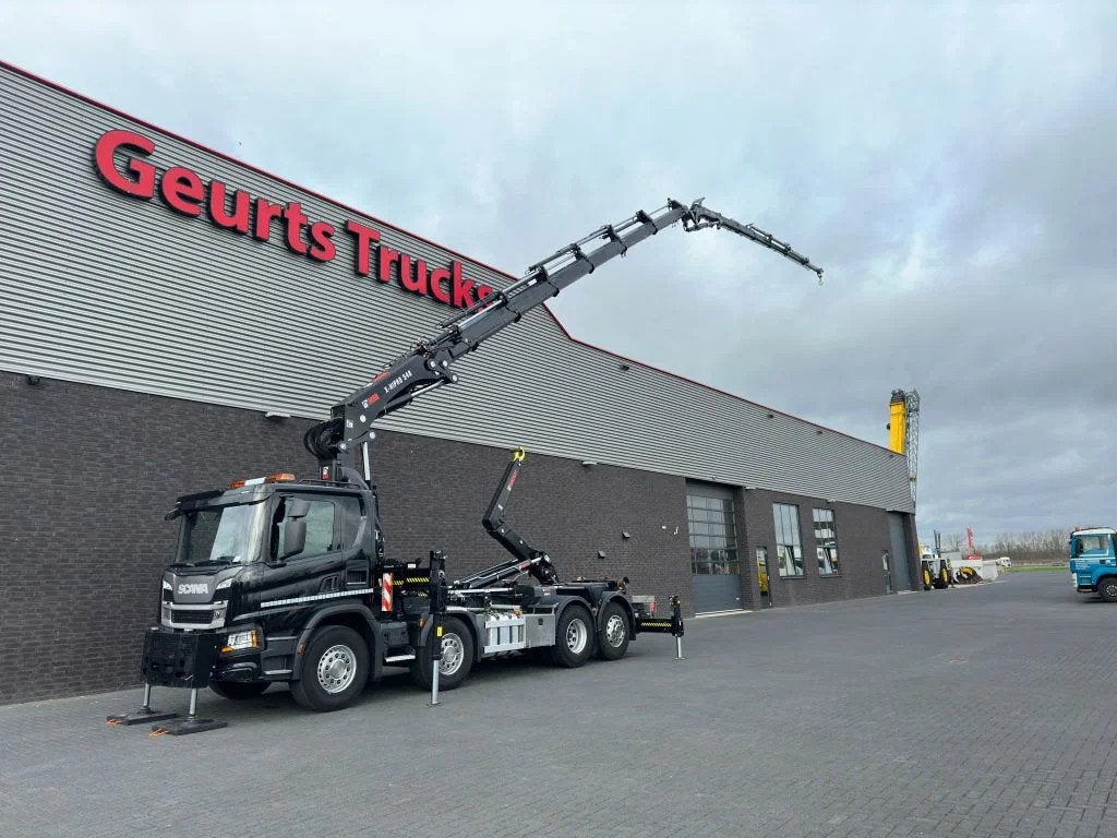 Scania P450 8X2 21 TON HAAKARM + HIAB 548 E-6 + JIB 150X-6 K, Auto's, Automaat, Achterwielaandrijving, Euro 6, Scania