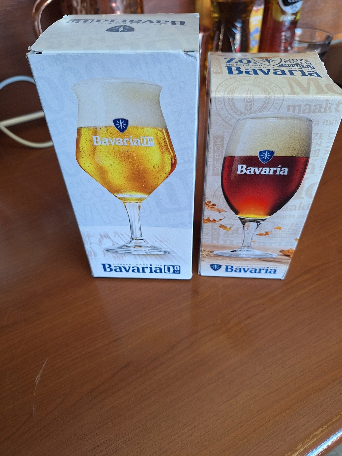 Bavaria bierglazen - 2 stuks in originele verpakking, Verzamelen, Ophalen of Verzenden, Nieuw, Glas of Glazen, Bavaria