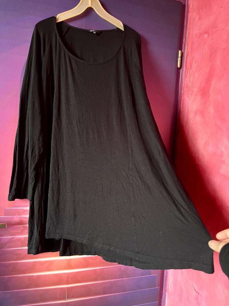 Leuke a-lijn tuniek/jurk maat 46/48 met ronde hals 14,99€, Zwart, Maat 46/48 (XL) of groter, Ophalen of Verzenden, MS Mode