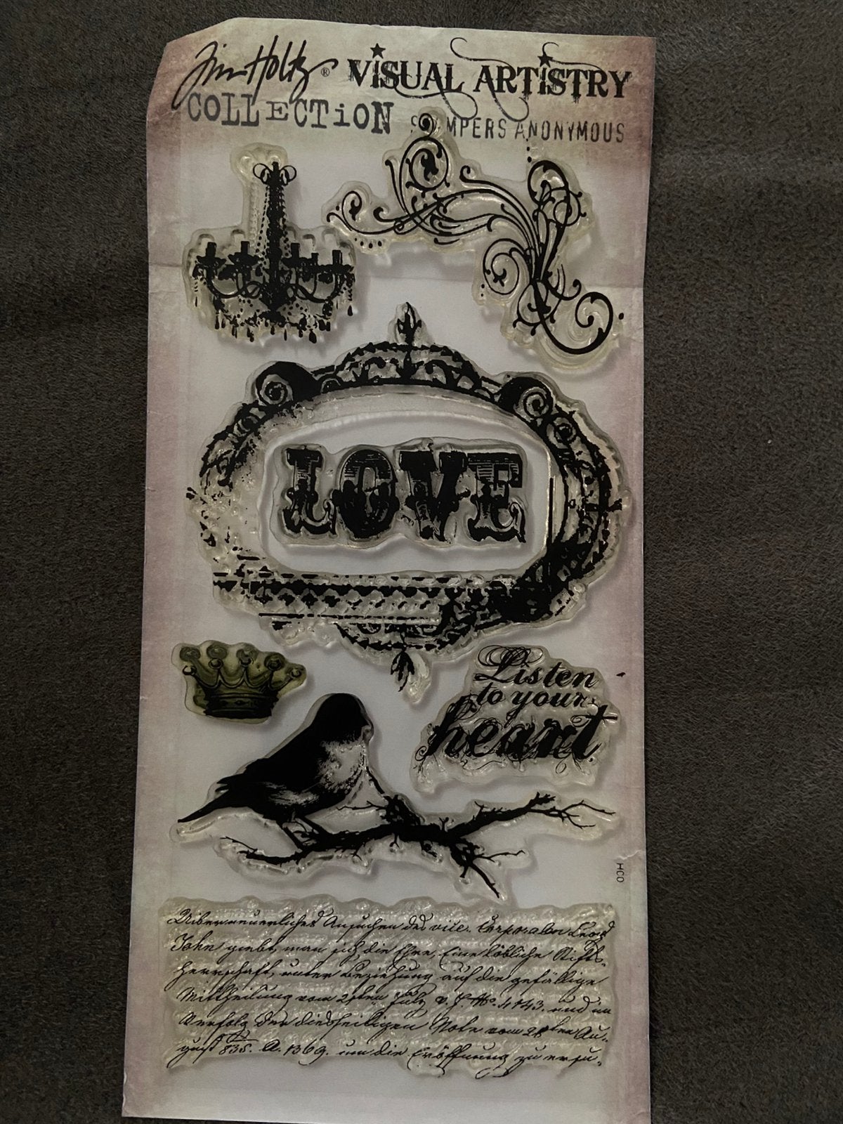 Tim Holtz visual artistry stempels, Verzenden, Zo goed als nieuw, Clearstamp