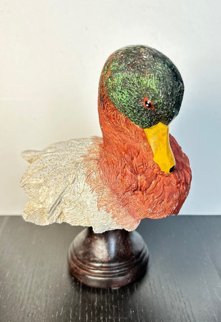 Polyresin beeld, Eend, 16 cm hoog, Ophalen of Verzenden, Zo goed als nieuw, Dier