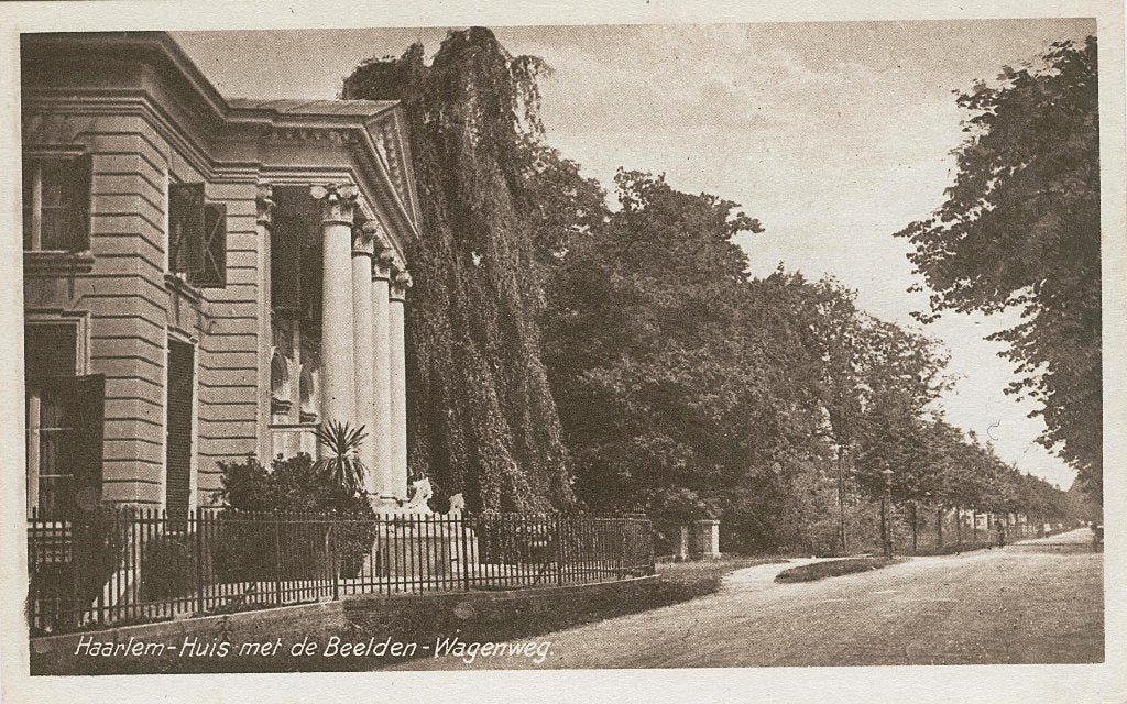 Haarlem Huis met de Beelden-Wagenweg, Verzenden, 1940 tot 1960, Ongelopen, Noord-Holland